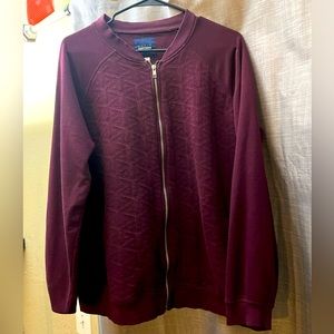 Basic Editions, XL, Maroon, Zip-Up Sweater
